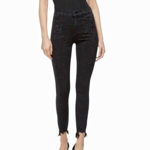 J Brand - Alana Black Adorned Rhinestones Jeans